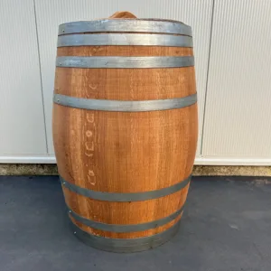 Eikenhouten wijnvat 225 liter met deksel, geolied met lijnolie