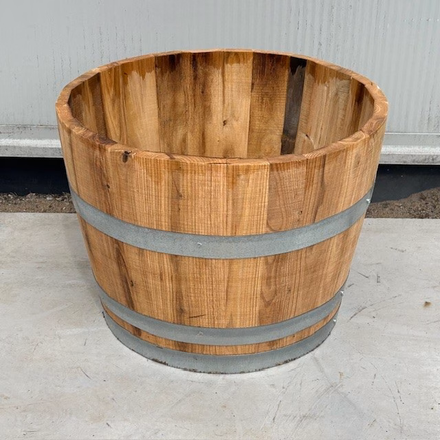 Half kastanjehouten portvat 55 liter, geolied met lijnolie