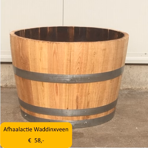 Half kastanjehouten portvat 80 liter, geolied met lijnolie