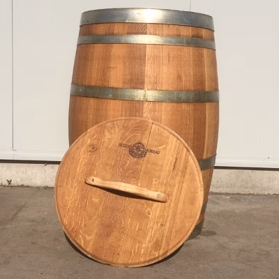 Wijnvat eiken 225 liter met los deksel, geolied met lijnolie