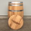 Portvat kastanje 160 liter met los deksel, geolied