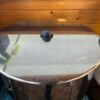 INOX vat 200 liter met stofdeksel