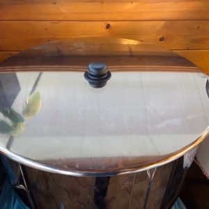 INOX vat 200 liter met stofdeksel