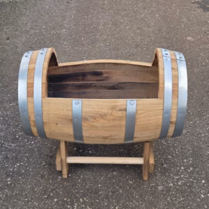 Liggend kastanje portvat 50 liter met onderstel, geolied