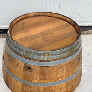 Half eikenhouten wijnvat 150 liter, geolied