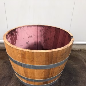 Half eikenhouten wijnvat 150 liter, geolied