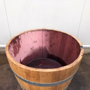 Half eikenhouten wijnvat 150 liter, geolied