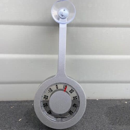 Nature Muurthermometer Lolly hangend RVS