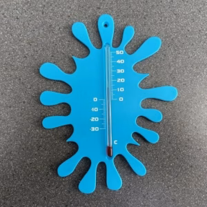 Nature Muurthermometer Splash Blauw