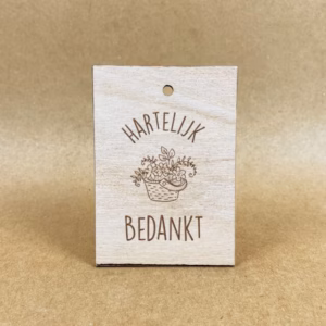 Hartelijk Bedankt kaartje