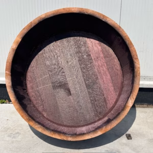 Bloemkuip eiken van kwart wijnvat van 225 liter, geolied met lijnolie