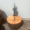 Deksel voor half wijnvat 112 liter met nostalgische handpomp