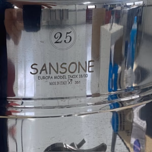 Honingvat RVS 25 liter met snijkraan merk Sansone