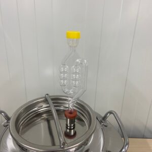 Gistingsvat 10 liter van RVS met waterslot Sansone