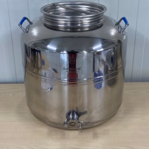 Honingvat RVS 50 liter met snijkraan merk Sansone
