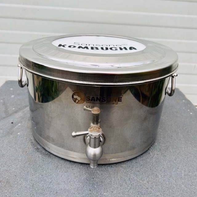 Kombucha vat van 10 liter RVS