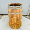 Kastanje houten wijnvat 225 liter met deksel, geolied met lijnolie