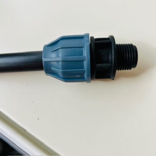 Jason Aansluitstuk PP knel x buitendraad zwart/blauw