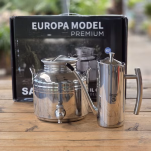 Olijfolievat 3 liter Sansone + Olijfolie schenkkan 750 ml RVS in cadeauverpakking