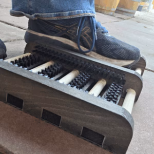 Dubbele voetenveger robuuste kunststof uitvoering