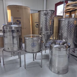 Sansone roestvrijstalen vaten (INOX)